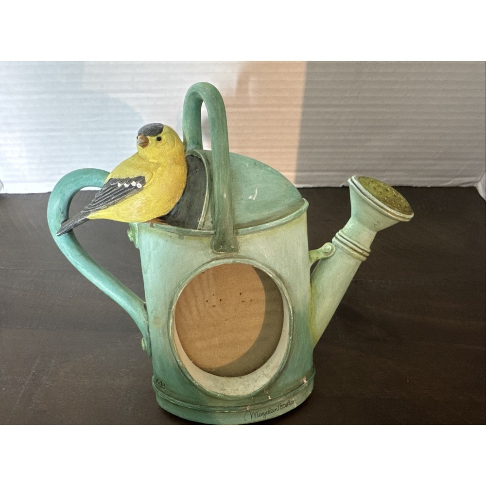 Marjolein Bastin Yellow‎ Finch Distressed Watering Can Frame Natures Sketchbook